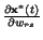 $\frac{\partial {\bf x}^{*}(t)}{\partial w_{rs}}$