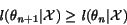 \begin{displaymath}
\it l(\bf\theta_{\it n \rm +1}\vert\cal X) \ge
\it l(\bf\theta_{\it n}\vert\cal X)
\end{displaymath}